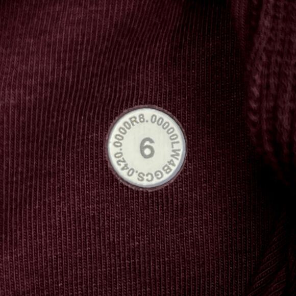 Lululemon Radiant Jacket Sz 6 Cassis Red Fleece Full Zip Slim Fit Sweatshirt - Picture 9 of 12